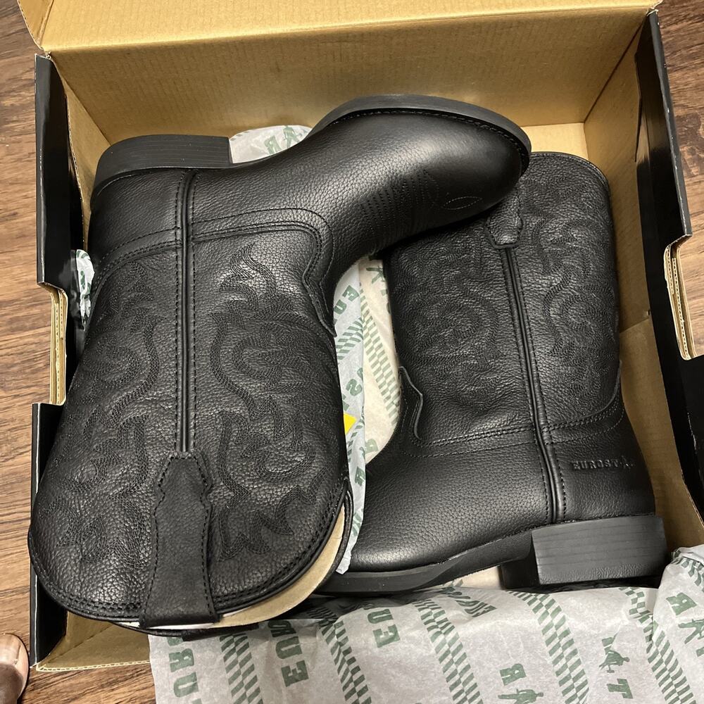 Eurostar Lorenzo Oil And Slip Resistant Cowboy Boots Western Black Leather Men 7